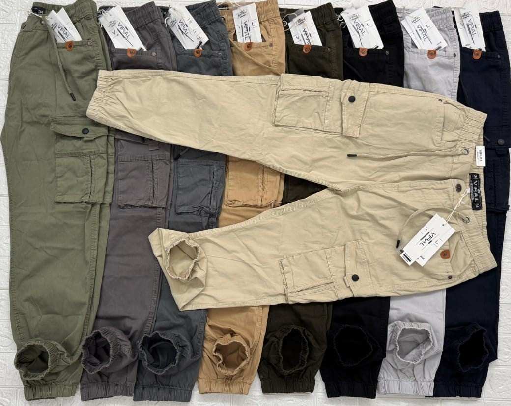 cotton cargo pant in 6 pockets in multiple colors Available